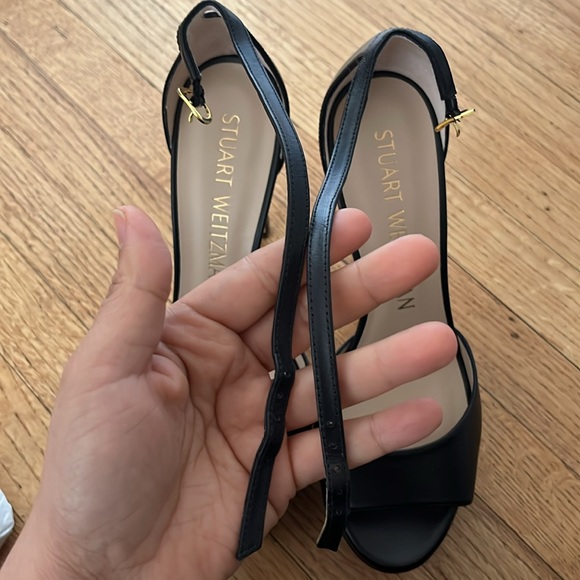 Stuart Weitzman Disco Platform Sandal Black New - Picture 14 of 16